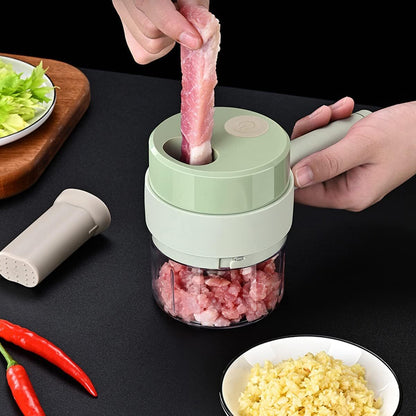 Handheld Electric Vegetable Cutter Set Kitchen Slicer Chopper Food Grinder