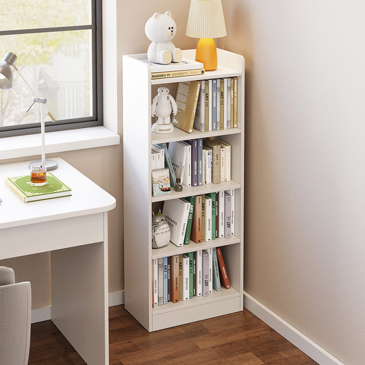 4-Tier Storage Shelf Bookcase Organizer White