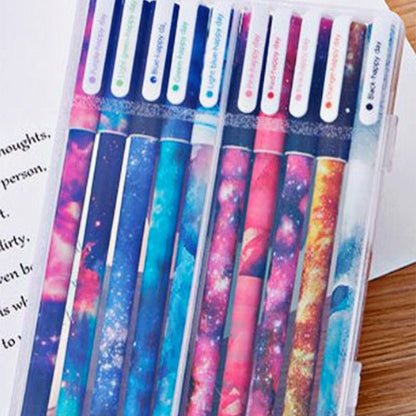 10 Pack Vibrant Galaxy Gel Pens Set for Creative Writing and Drawing