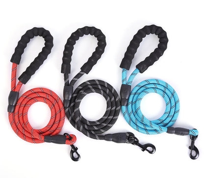 Comfortable Padded Strong Reflective Dog Leash for Night Safety