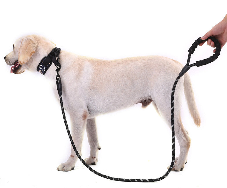 Comfortable Padded Strong Reflective Dog Leash for Night Safety