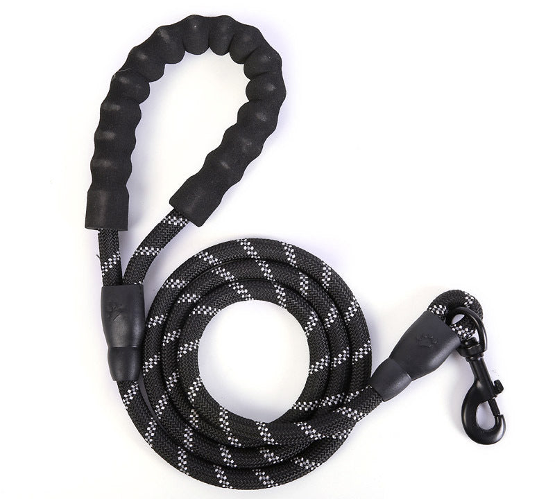 Comfortable Padded Strong Reflective Dog Leash for Night Safety