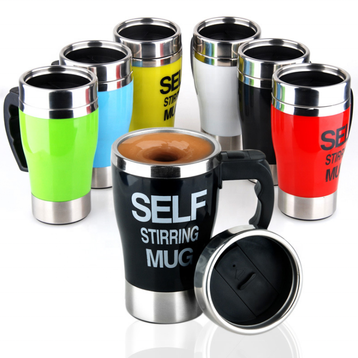 Automatic Self Stirring Stainless Steel Coffee Mug for Easy Mixing