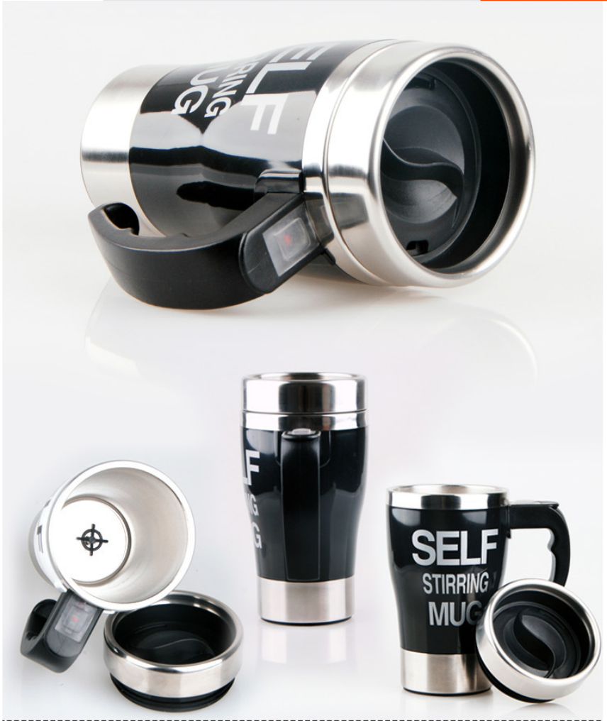 Automatic Self Stirring Stainless Steel Coffee Mug for Easy Mixing