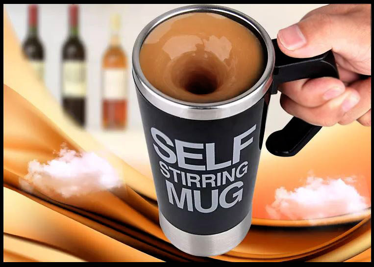 Automatic Self Stirring Stainless Steel Coffee Mug for Easy Mixing