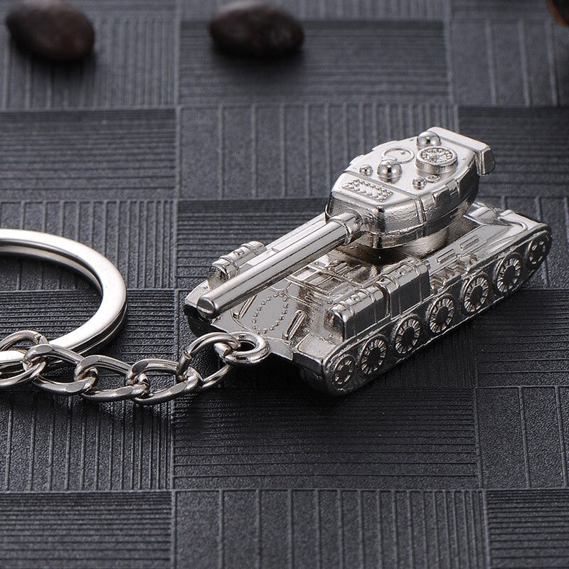 Miniature 3D Tank Keychain Metal Keyring for Military Enthusiasts