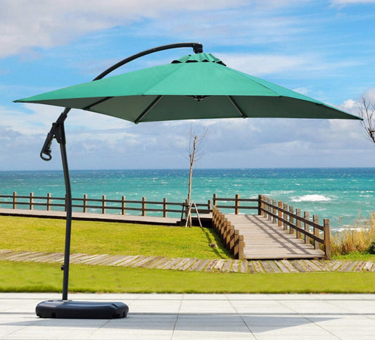 3m Heavy Duty Cantilever Outdoor Umbrella Green