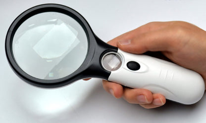 45x Magnifying Glass with 3 LED Lights for Reading and Inspection