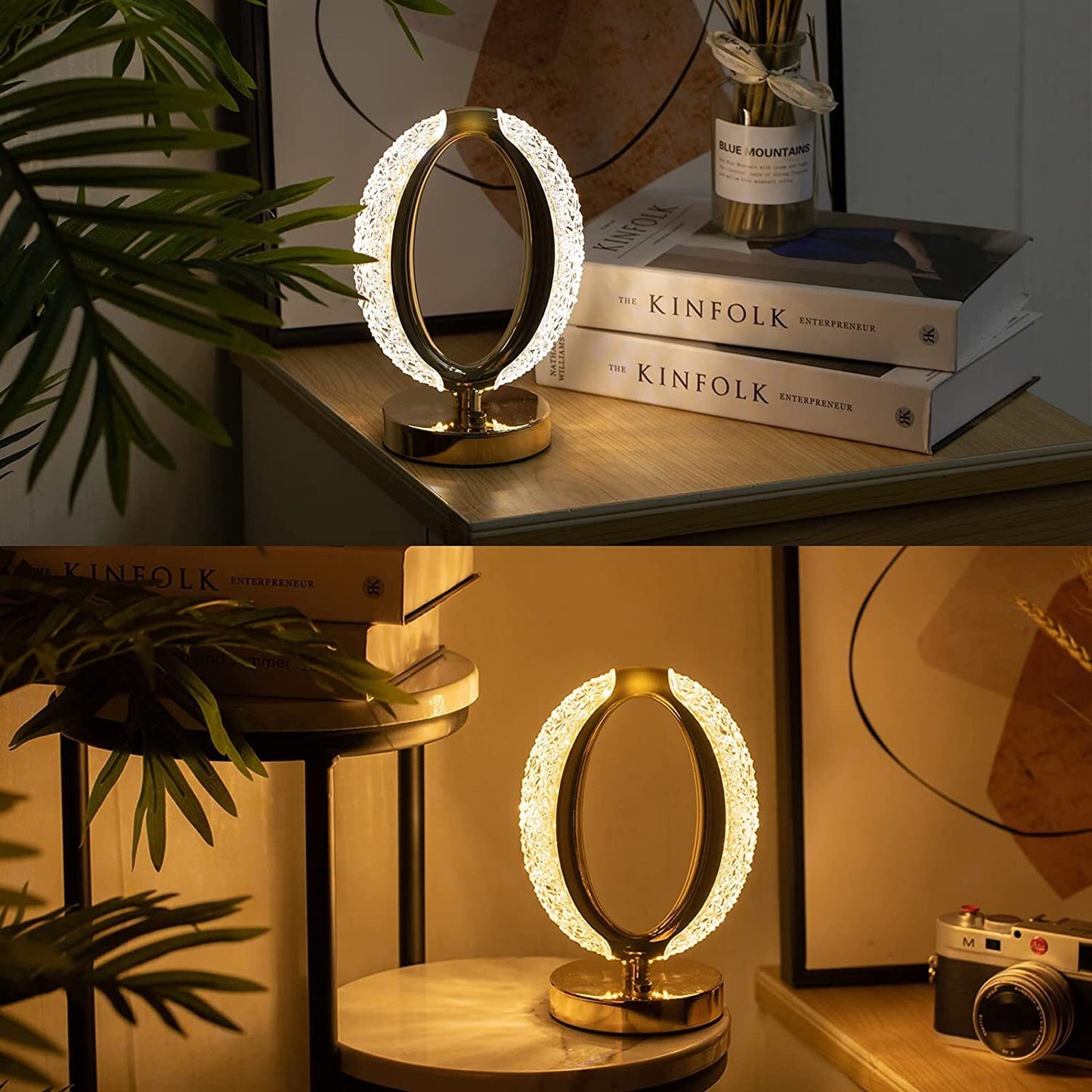 Elegant Crystal LED Table Lamp Night Light for Home Decor