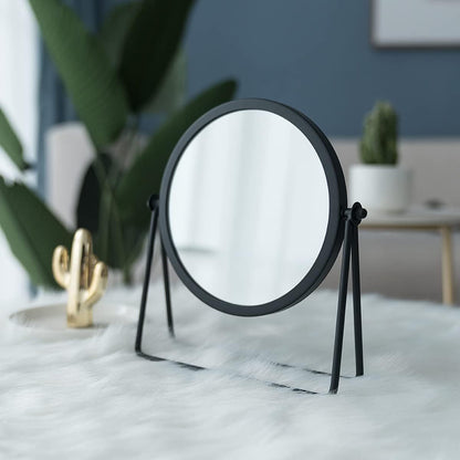 360-Degree Rotating Vanity Makeup Mirror for Perfect Grooming Black