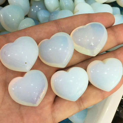 Heart Shaped Opal Stone Crystal Natural Gemstone for Healing and Love