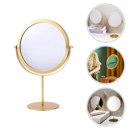 360-Degree Rotating Vanity Mirror for Makeup and Dressing Gold