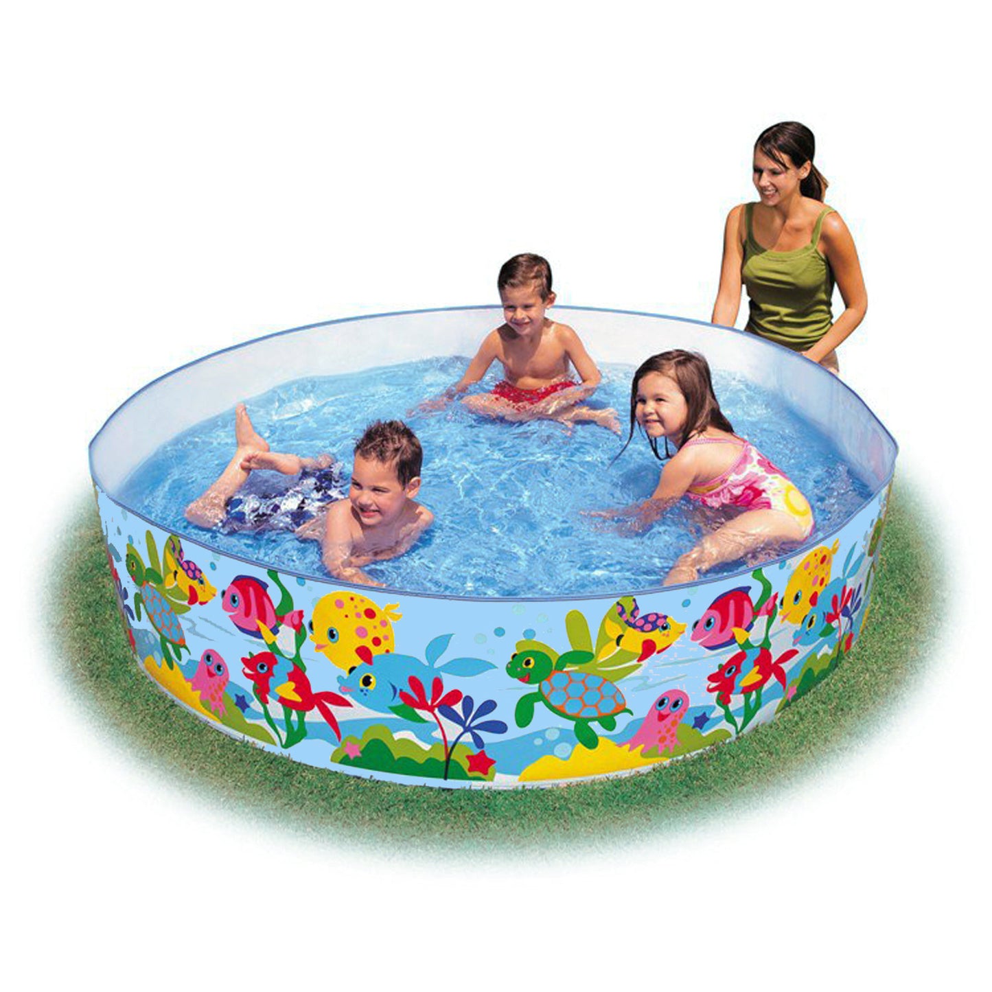 Intex 6ft Ocean Play Snapset Pool for Kids Summer Fun