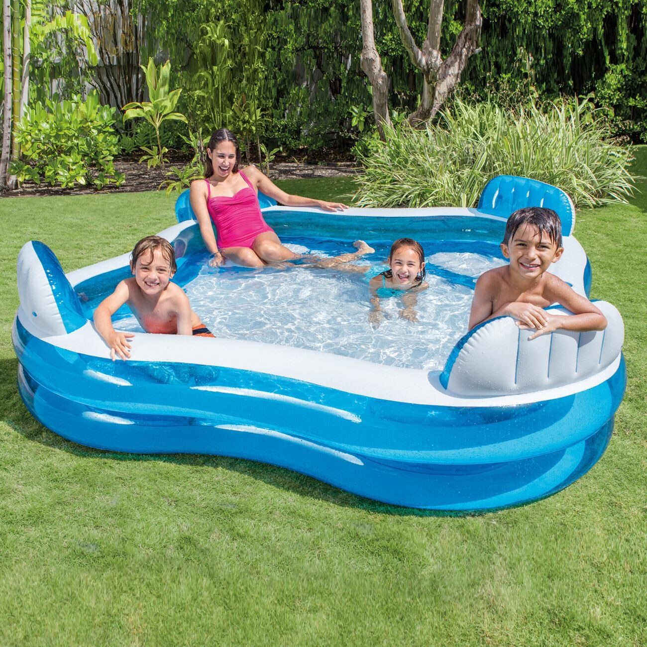 Intex Family Lounge Swimming Pool for Backyard Fun