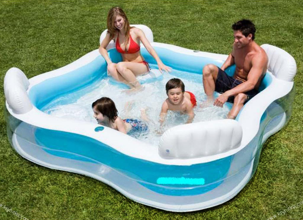 Intex Family Lounge Swimming Pool for Backyard Fun