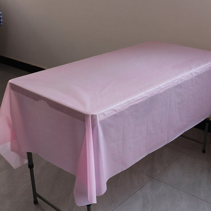 Large Disposable Party Tablecloth for Rectangle Tables Pink