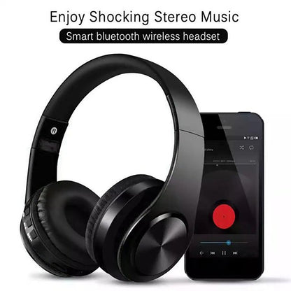 3D Stereo Noise Reduction Bluetooth Wireless Headphones White