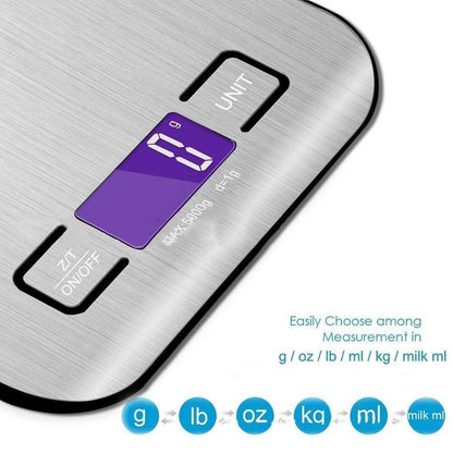 5kg Digital Precision Kitchen Postal Scale Stainless Steel Accurate Weighing