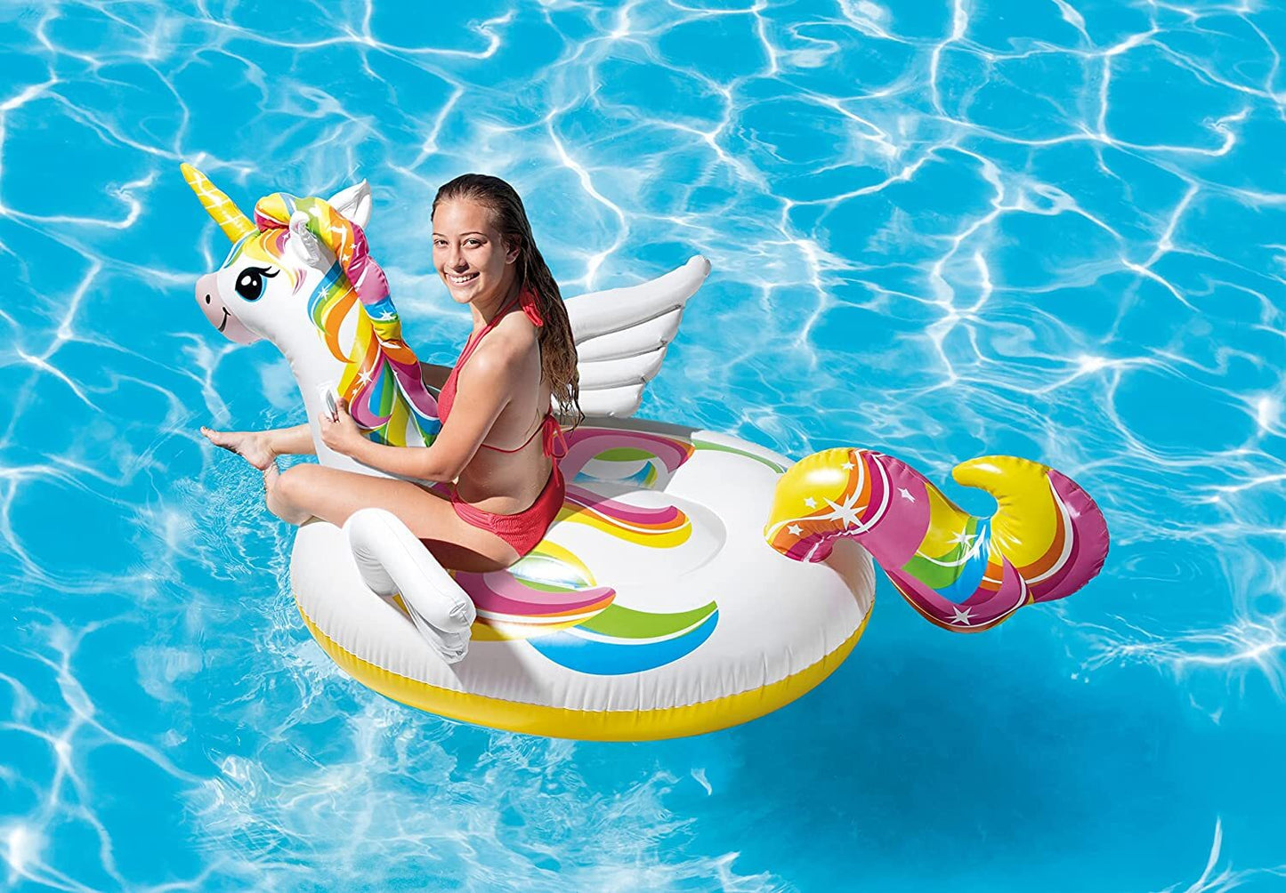 Intex Magical Inflatable Unicorn Ride-On Pool Float for Kids