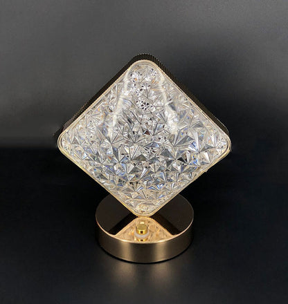 Elegant LED Crystal Diamond Cordless Night Light for Bedroom Decor