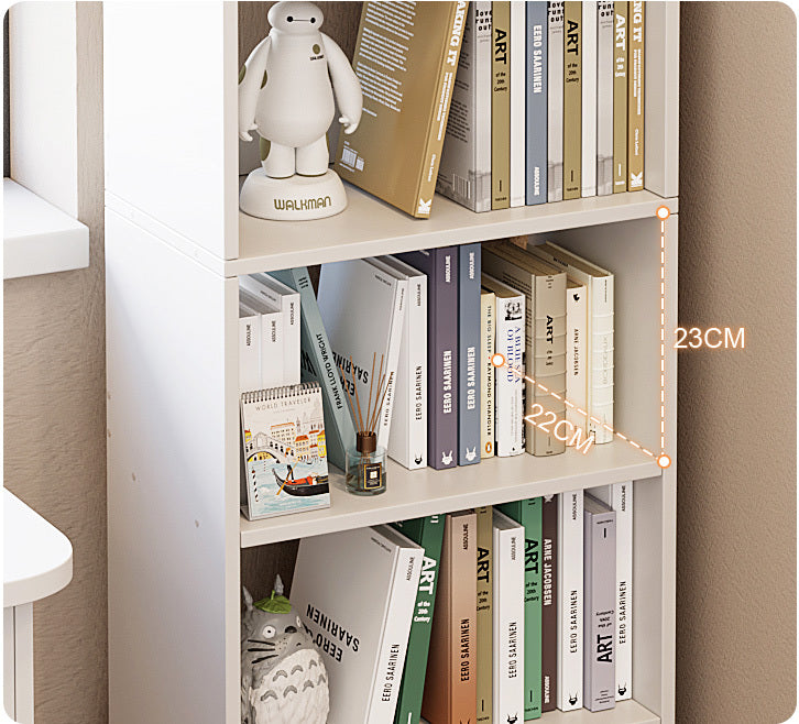 4-Tier Storage Shelf Bookcase Organizer White