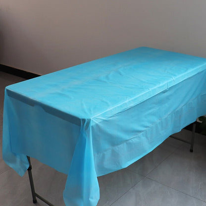 Large Disposable Party Tablecloth Rectangle Table Cover Blue