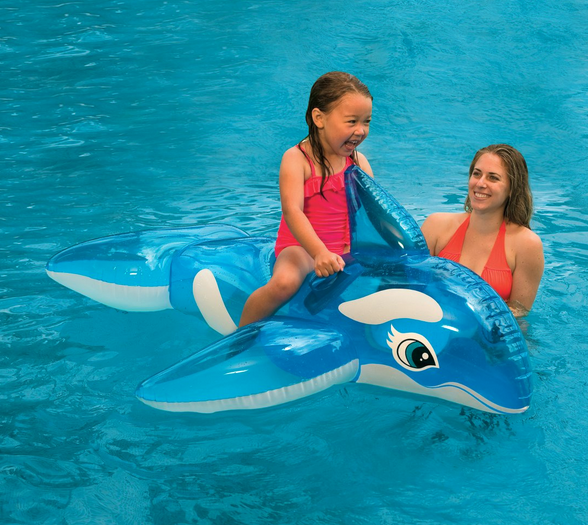 Intex Inflatable Whale Ride On Pool Toy for Kids Fun