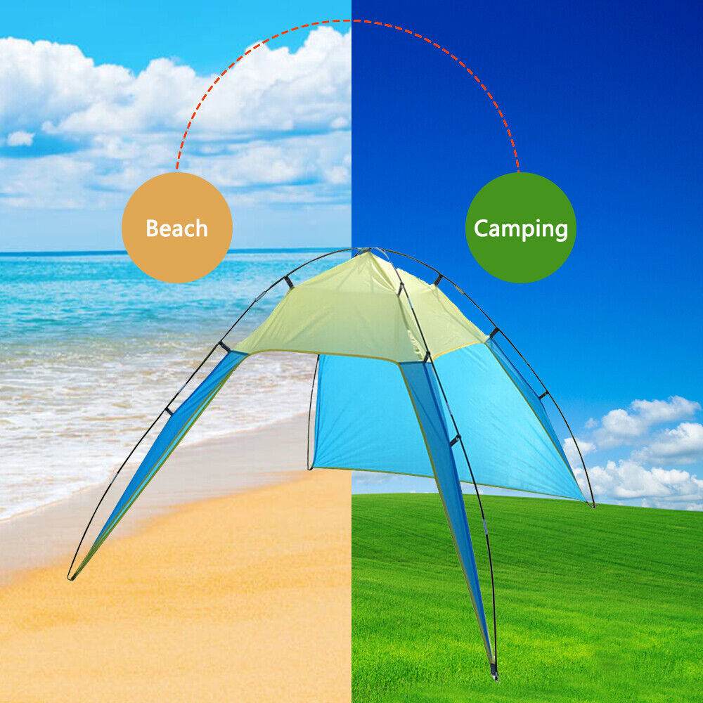 6-Person Pop Up Beach Tent Easy Setup Sun Shelter