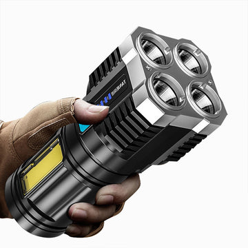 Ultra-Bright Rechargeable 4-LED High Performance Torch Flashlight Night Light