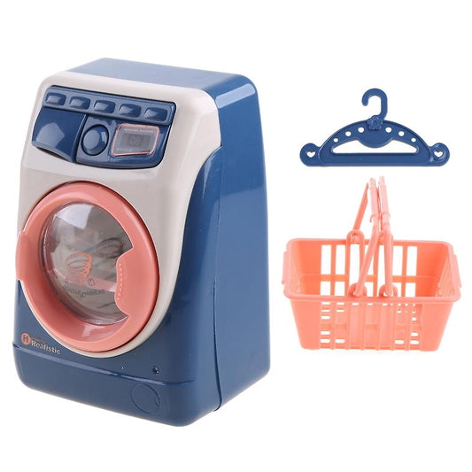 Realistic Pretend Play Washing Machine Mini Home Appliance Toy for Kids