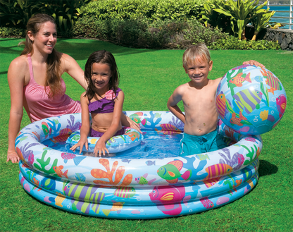 Intex Swimming Pool Set with Beach Ball and Swim Ring Fun Play Set