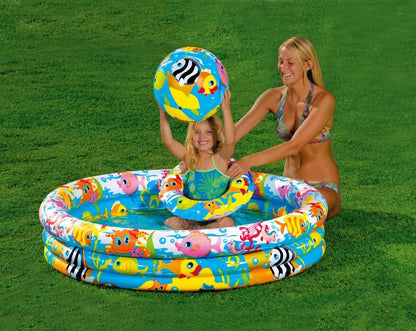 Intex Swimming Pool Set with Beach Ball and Swim Ring Fun Play Set