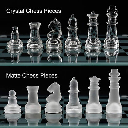 Elegant Glass Chess Set for Enthusiasts and Collectors