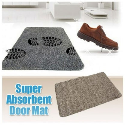 Super Absorbent Microfibre Doormat Traps Dirt and Water Brown