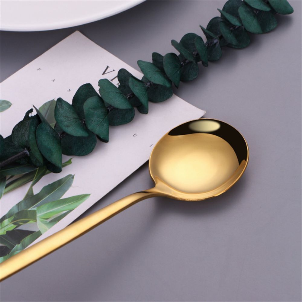 24 Piece Stainless Steel Cutlery Set Elegant Dining Tableware Gold