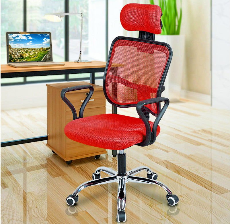 Deluxe Ergonomic High Back Office Chair Red