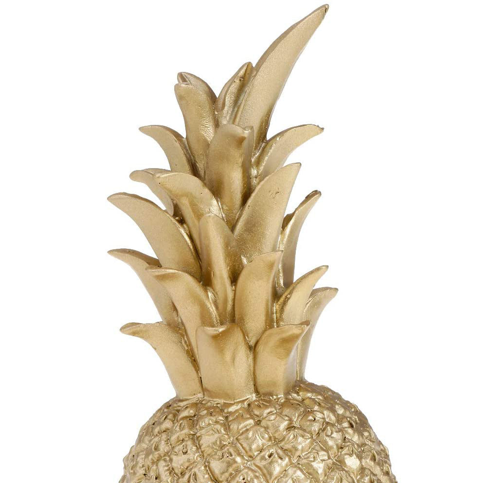 Elegant Gold Pineapple Sculpture Desktop Ornament Decor