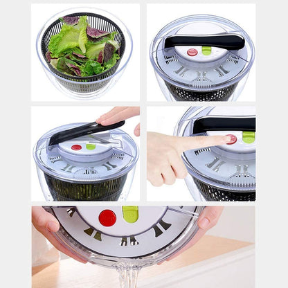 5L Large Capacity Salad Spinner Vegetable Washer Dryer Kitchen Tool