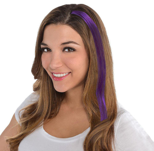 Vibrant Royal Purple Instant Clip In Hair Extension Highlight