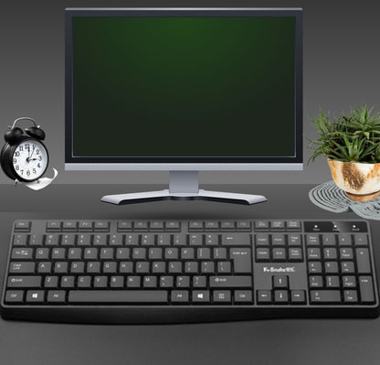 Full Size Professional Wireless Keyboard and Mouse Combo Set for Office Use