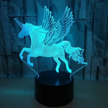 Enchanting 3D Magic Unicorn LED Night Light with Colour-Changing Feature