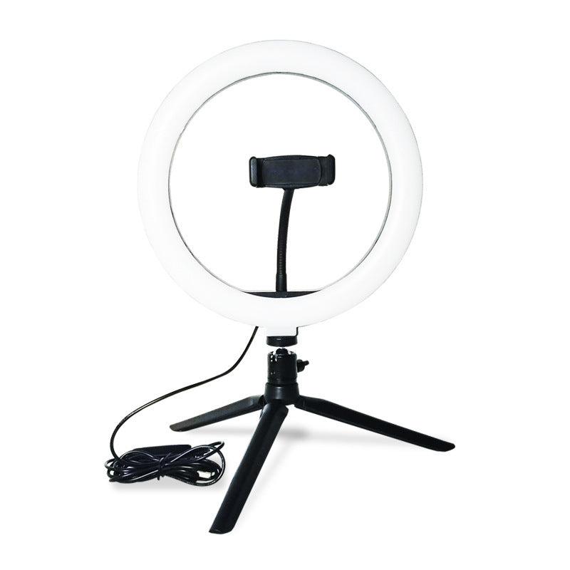 10" LED Ring Light with Adjustable Tripod and Phone Holder for Perfect Selfies