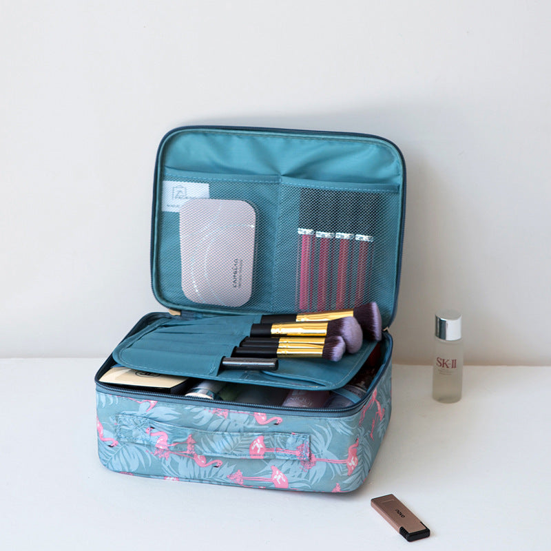 Travel Flamingo Makeup Case Cosmetic Organizer Toiletry Bag Portable