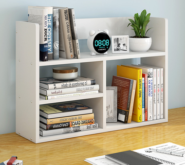 White Desk Hutch Storage Shelf Unit Organizer for Home Office