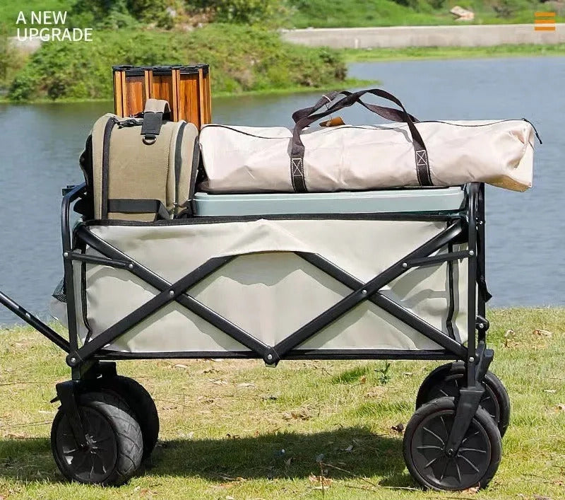 Heavy Duty Outdoor Folding Beach Cart Utility Garden Camping Wagon