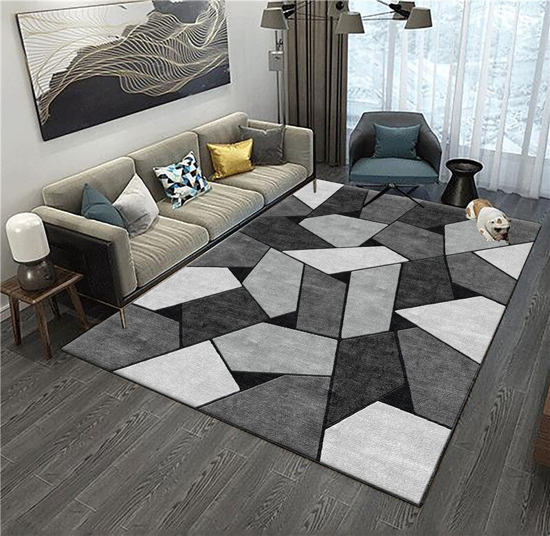 160 x 120 Rock Rug Stylish Design Easy-Clean Comfort Carpet Mat