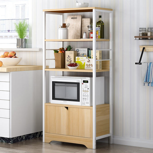 4-Tier Space-saver Organizer Kitchen Storage Shelf Oak