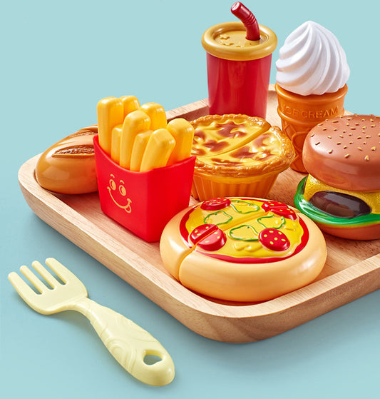 Realistic Pretend Cutting Food Toy Play Set for Kids Fun and Learning