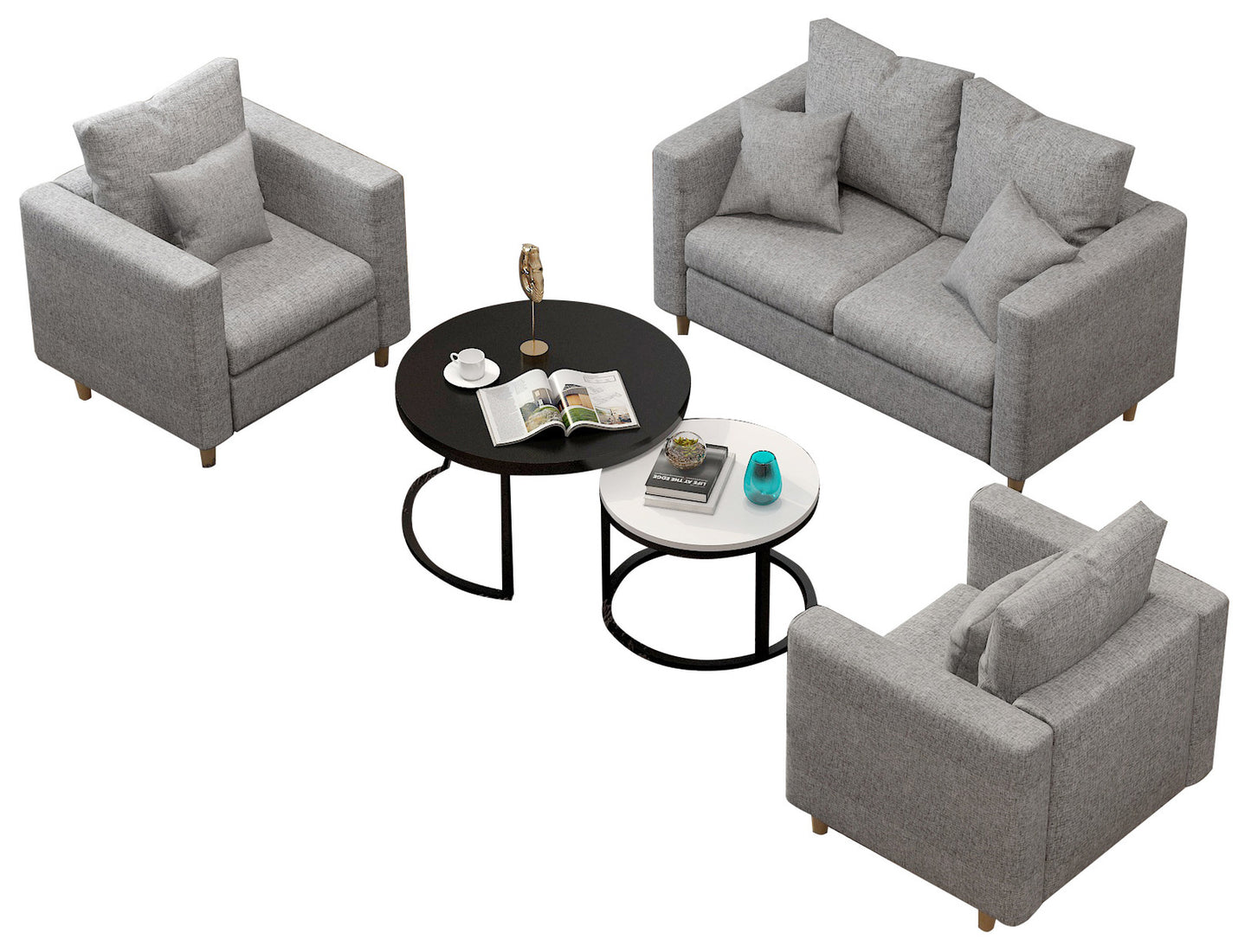 Single Seater Sofa Lounge Modern Grey