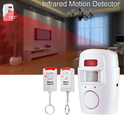 Wireless PIR Motion Sensor Alarm System with Remote Control